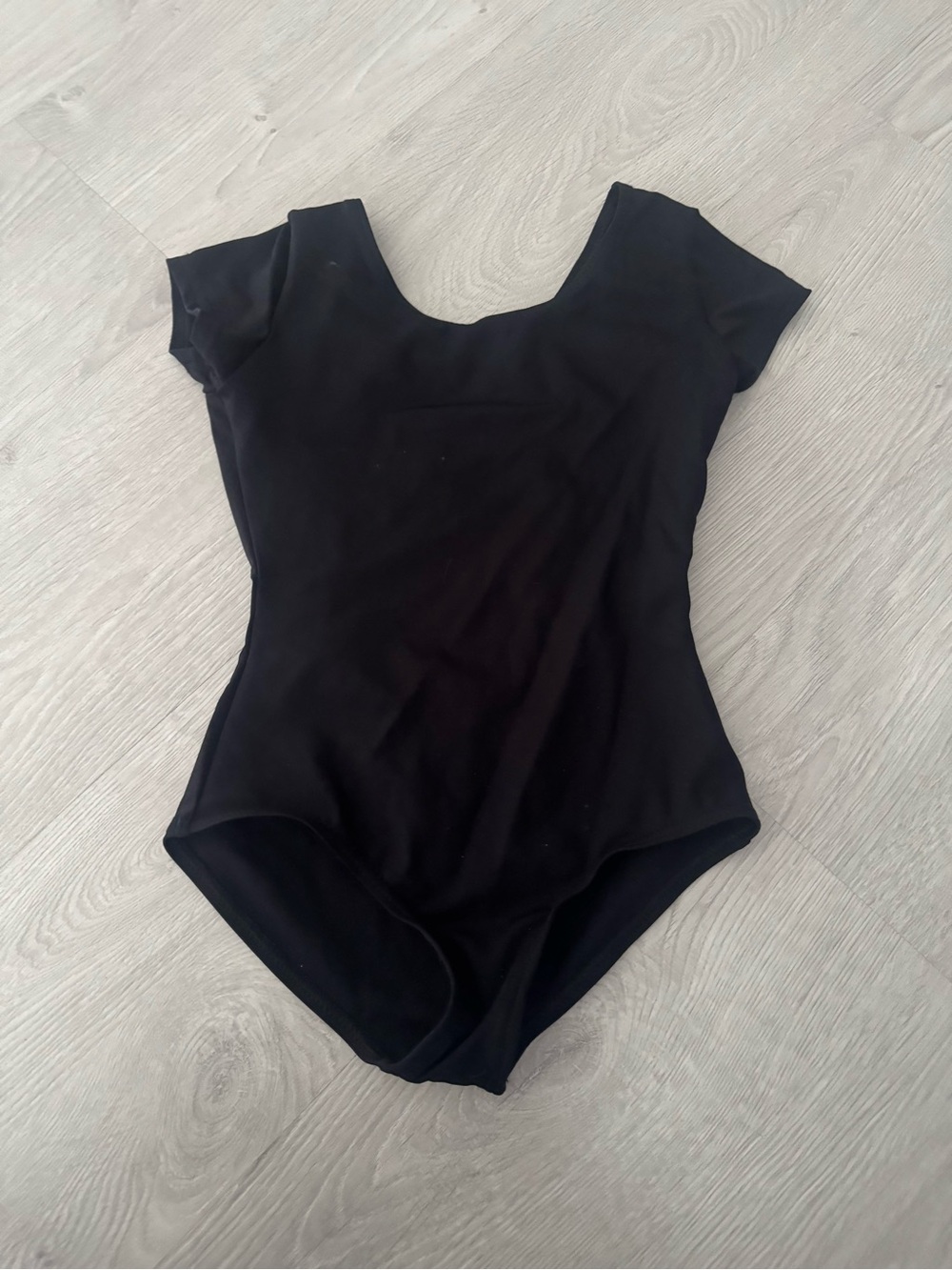 Capezio Black Short Sleeve Dance Leotard for Kids